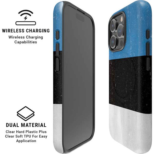 Estonia Flag Distressed iPhone 16 Pro Magsafe Impact Case